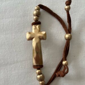 Gold Cross Bead Bracelet - Women Jewelry